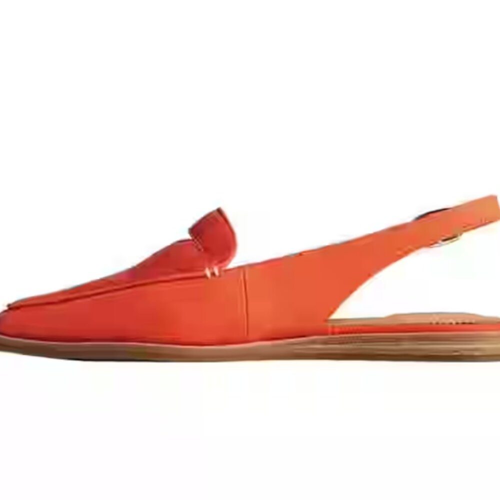 Sperry Saybrook Burnt Orange Leather Slingback Mule Loafers Women’s 8.5 - Picture 3 of 5